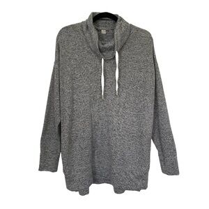 OLD NAVY Women’s Cowl‎ Sweatshirt Drawstring Neck Gray Pullover Pockets XL